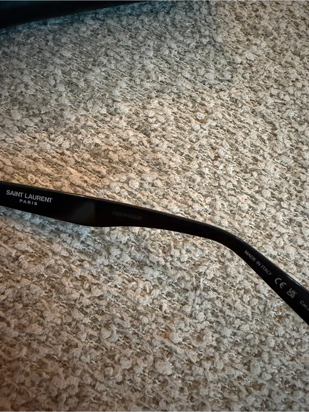 Saint Laurent Black Sunglasses with Amber Lenses